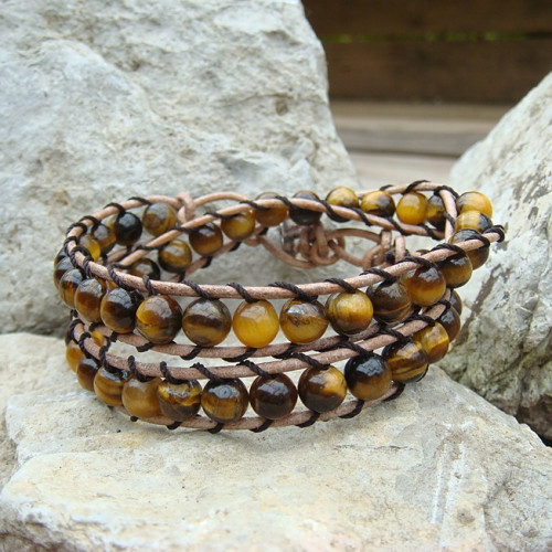 Bracelet "wrap" aventurine