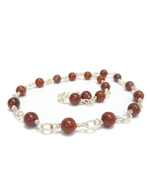 Collier jaspe bréchique