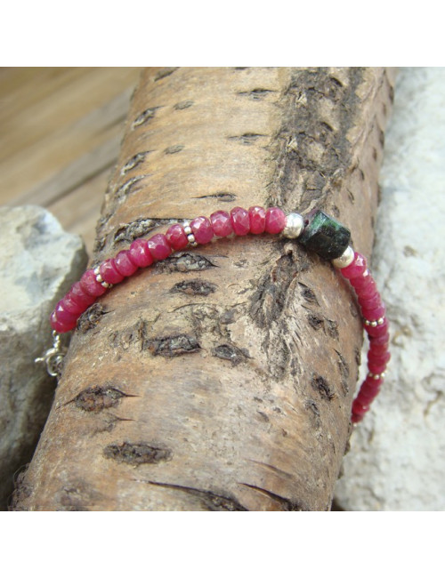 Bracelet rubis et zoIsite