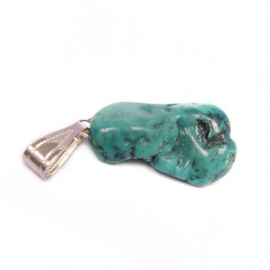 Véritable turquoise "africaine" montée en pendentif