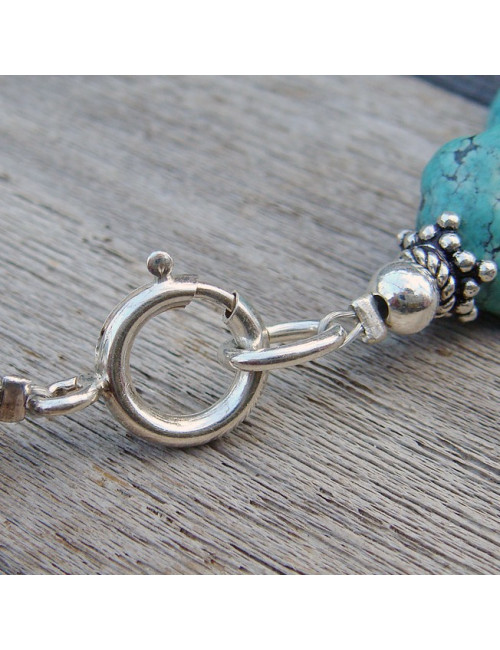 Collier turquoise et améthyste