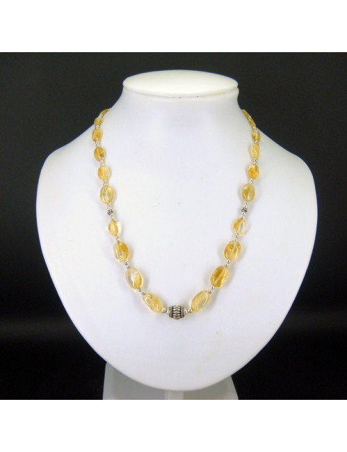Collier en citrine naturelle