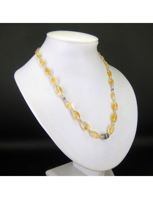 Collier en citrine naturelle