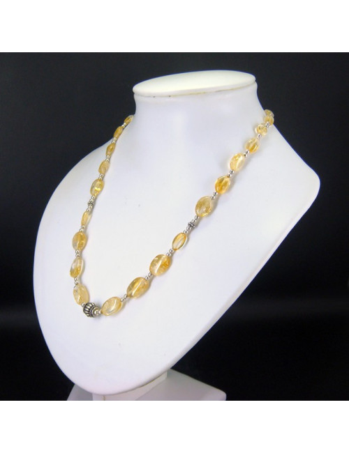 Collier en citrine naturelle