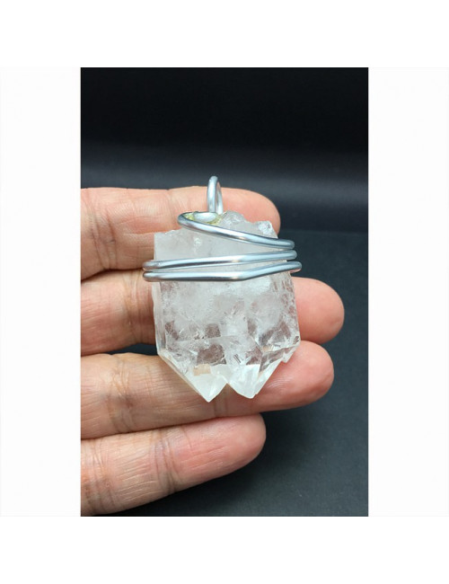 Pendentif énergétique pointe de quartz