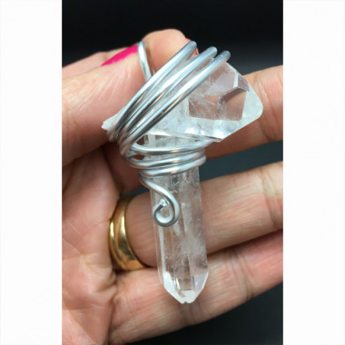 Pendentif énergétique pointe de quartz