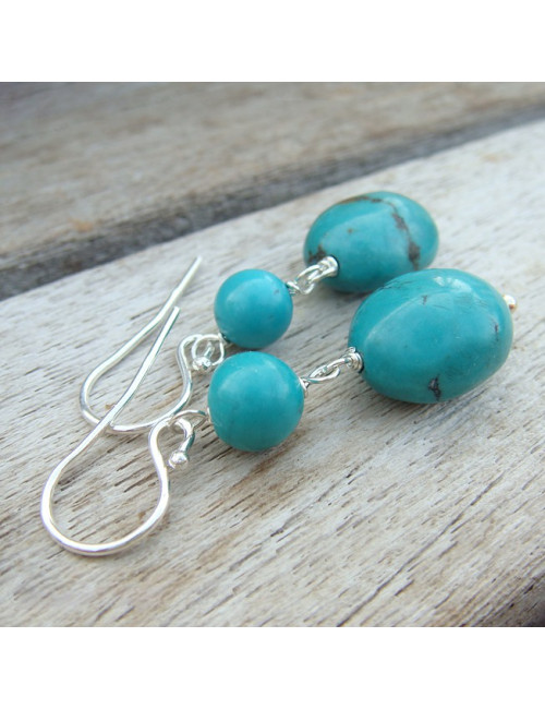 Boucles d'oreilles turquoise