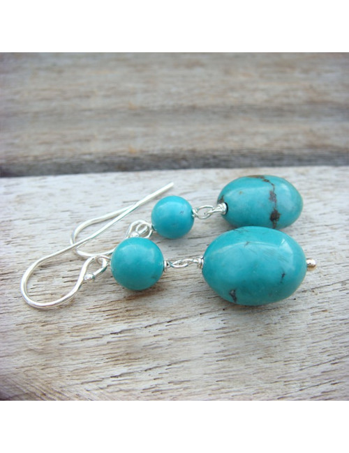 Boucles d'oreilles turquoise