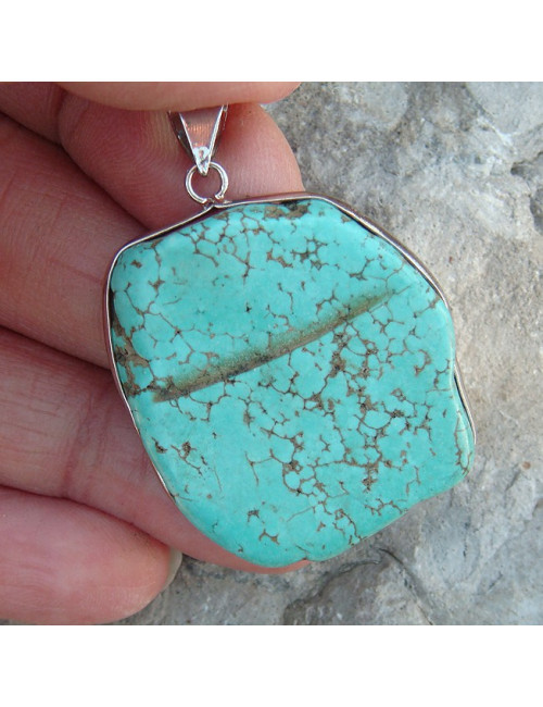 Grand pendentif en turquoise
