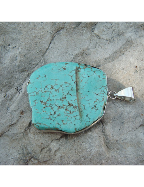 Grand pendentif en turquoise