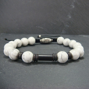 Bracelet homme oeil de tigre et hématite