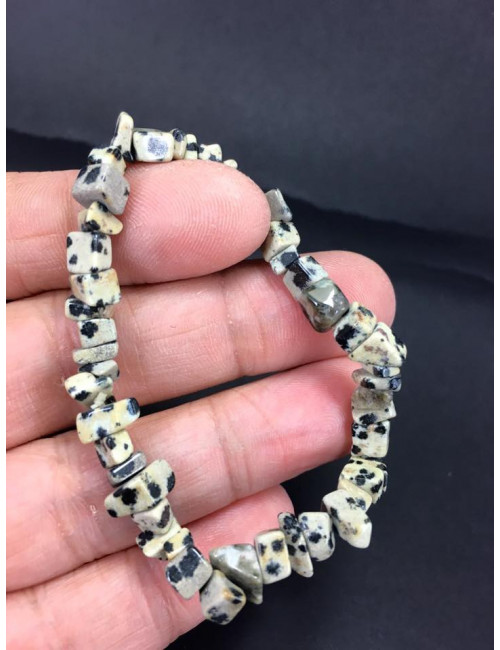 Bracelet baroque jaspe dalmatien