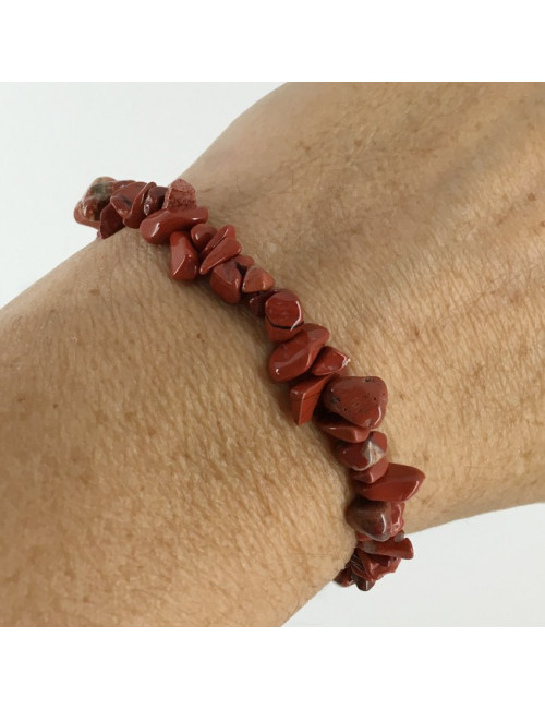 Bracelet baroque jaspe rouge