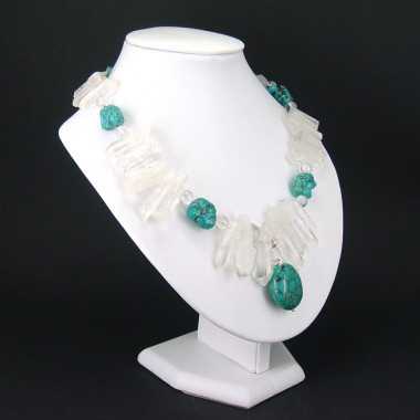 Collier turquoise et corail