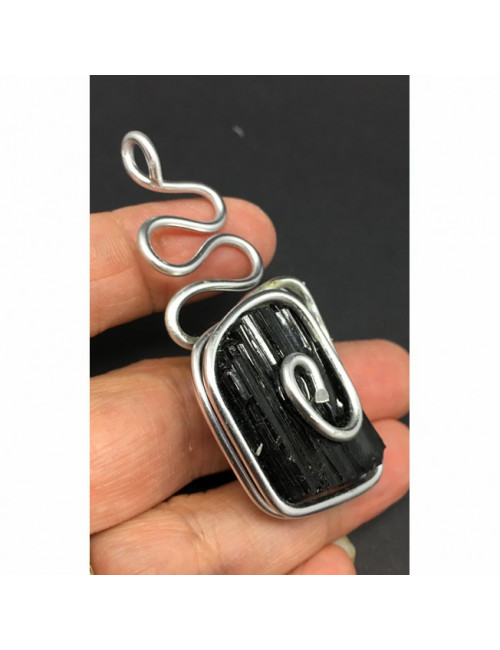 Pendentif énergétique tourmaline noire