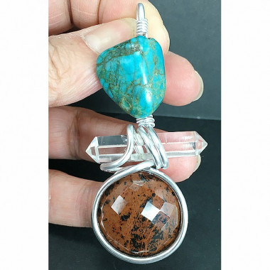 Pendentif énergétique turquoise