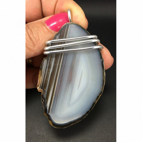 Pendentif agate de feu