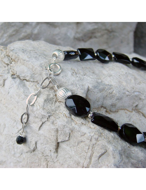 Bracelet onyx sur argent 925