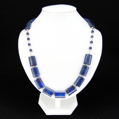 Collier lapis lazuli et onyx
