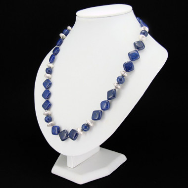 Collier lapis lazuli et onyx