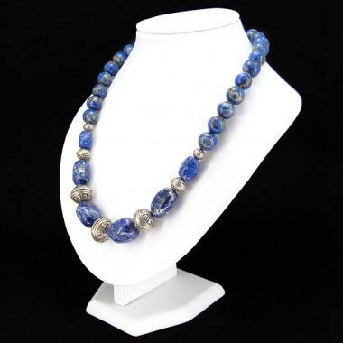 Collier lapis lazuli et onyx