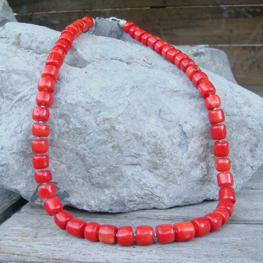 Collier turquoise et corail