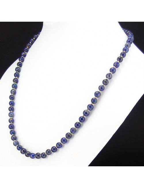 Collier lapis lazuli et plaqué or