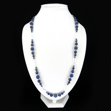 Collier lapis lazuli et onyx