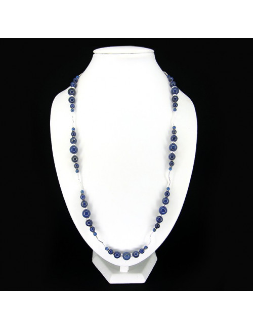 Long collier lapis lazuli