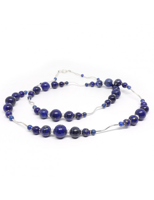 Long collier lapis lazuli