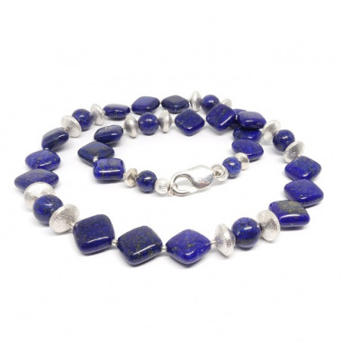 Collier lapis lazuli et onyx