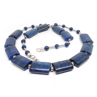Collier lapis lazuli et onyx