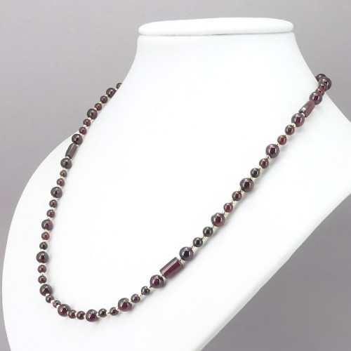 Collier grenat et argent 925