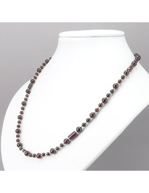 Collier grenat et argent 925