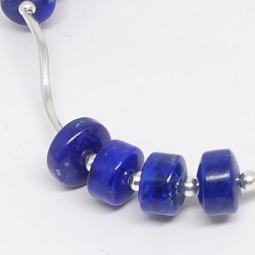 Bracelet lapis lazuli facetté et plaqué or