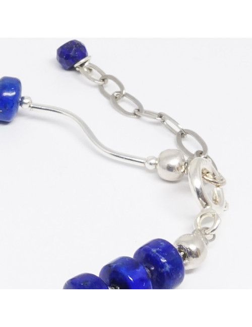 Bracelet lapis lazuli rondelles