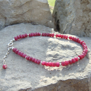 Bracelets en rubis et zoïsite