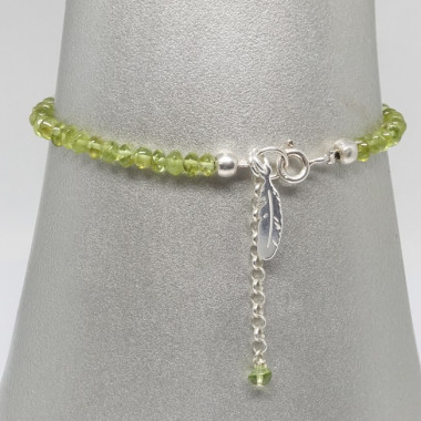 Bracelet fin en labradorite et grenat facetté