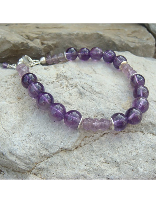 Bracelet améthyste deux formes