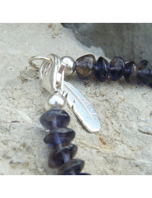 Bracelet iolite et citrine