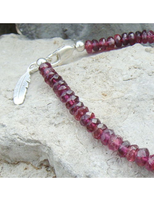Bracelet grenat et hématite facettée