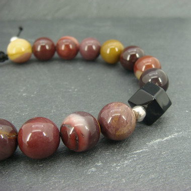 Bracelet homme oeil de tigre et hématite