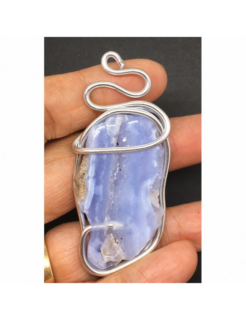 Pendentif énergétique tranche de calcédoine