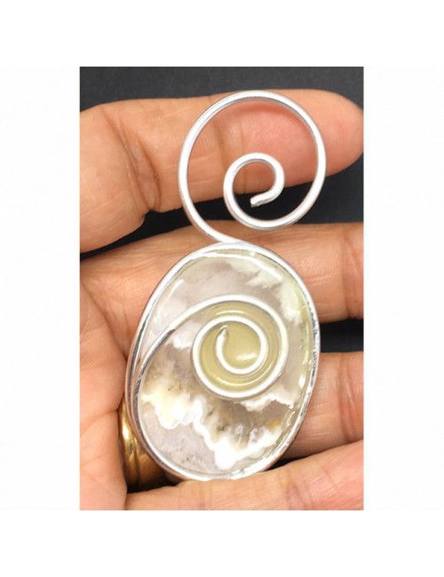 Pendentif  agate naturelle, cabochon