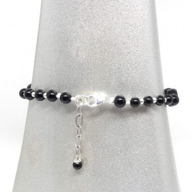 Bracelet rhodonite et onyx