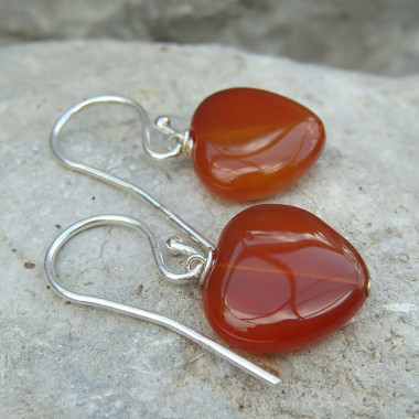 Boucles d'oreilles cornaline