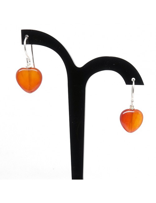 Boucles d'oreilles cornaline