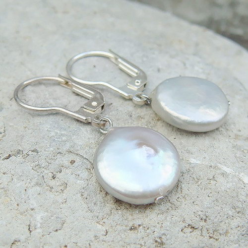 Boucles d'oreilles en perle d'eau douce pastilles Boucles d'oreilles en perle d'eau douce pastilles