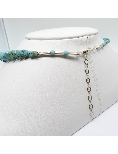 Collier turquoise, mix de perles