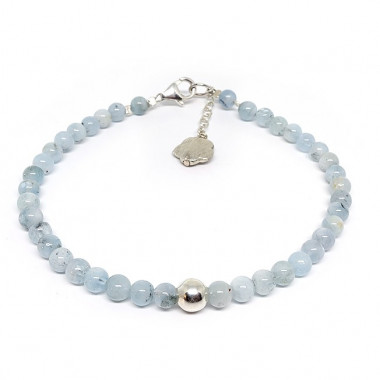 Bracelet fin en améthyste et labradorite